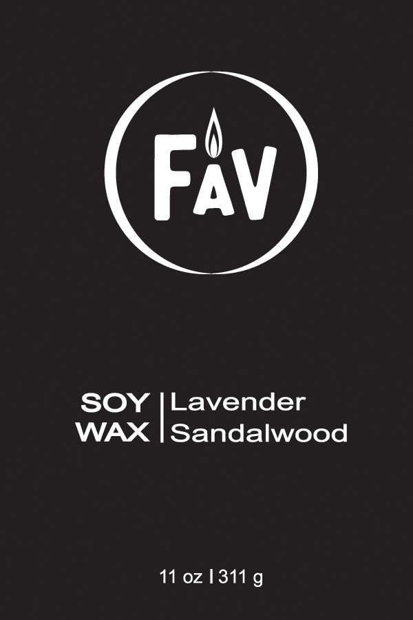 Lavender & Sandalwood Soy Wax Candle 11oz